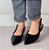 SCARPIN SALTO BAIXO BLOCO COURO PRETO CONFORTAVEL - Imagem 4