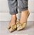 SCARPIN SALTO BAIXO FINO COURO NUDE CLARO DOURADO CONFORTAVEL - Imagem 4