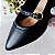 SCARPIN SALTO BAIXO BLOCO COURO PRETO CONFORTAVEL - Imagem 4