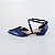 SCARPIN SALTO BAIXO BLOCO COURO AZUL MARINHO CONFORTAVEL - Imagem 1