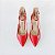 SCARPIN SALTO BAIXO TACA COURO VERMELHO CAMPARI CONFORTAVEL - Imagem 3