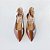 SCARPIN SALTO BAIXO BLOCO COURO MARROM NUDE CLARO CONFORTAVEL - Imagem 3