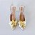SCARPIN SALTO FINO COURO OFF WHITE DOURADO CONFORTAVEL - Imagem 3