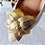 SCARPIN SALTO FINO COURO OFF WHITE DOURADO CONFORTAVEL - Imagem 4