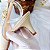 SCARPIN SALTO FINO COURO OFF WHITE DOURADO CONFORTAVEL - Imagem 6