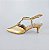 SCARPIN SALTO FINO COURO DOURADO CONFORTAVEL - Imagem 1