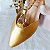 SCARPIN SALTO FINO COURO DOURADO CONFORTAVEL - Imagem 3