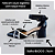 SCARPIN SALTO BLOCO COURO PRETO PRATA CONFORTAVEL - Imagem 2