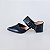 MULE SALTO BLOCO COURO PRETO CONFORTAVEL - Imagem 1
