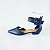SCARPIN SALTO BAIXO BLOCO COURO AZUL MARINHO CONFORTAVEL - Imagem 1