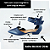 SCARPIN SALTO BAIXO BLOCO COURO AZUL MARINHO CONFORTAVEL - Imagem 2