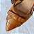 SCARPIN SALTO  BLOCO COURO CARAMELO CONFORTAVEL - Imagem 4