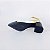 SCARPIN SALTO BAIXO BLOCO COURO PRETO BRANCO DOURADO CONFORTAVEL - Imagem 8