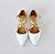 SCARPIN SALTO BAIXO BLOCO COURO BRANCO DOURADO CONFORTAVEL - Imagem 3