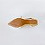 SCARPIN SALTO BAIXO BLOCO COURO BRANCO DOURADO CONFORTAVEL - Imagem 6