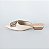 MULE SALTO BAIXO BLOCO COURO OFF WHITE PRATA VELHA CONFORTAVEL - Imagem 1