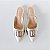 MULE SALTO BAIXO BLOCO COURO OFF WHITE PRATA VELHA CONFORTAVEL - Imagem 3
