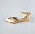SCARPIN SALTO BAIXO FINO COURO DOURADO CONFORTAVEL - Imagem 1