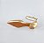 SCARPIN SALTO BAIXO FINO COURO DOURADO CONFORTAVEL - Imagem 6