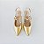SCARPIN SALTO BAIXO FINO COURO DOURADO CONFORTAVEL - Imagem 3