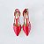 SCARPIN SALTO BAIXO FINO COURO VERMELHO CAMPARI CONFORTAVEL - Imagem 3