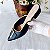 MULE SALTO BLOCO COURO PRETO DOURADO CONFORTAVEL - Imagem 5