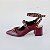 SCARPIN SALTO BLOCO COURO MARSALA CONFORTAVEL - Imagem 1