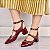 SCARPIN SALTO BLOCO COURO MARSALA CONFORTAVEL - Imagem 7