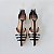SCARPIN SALTO BLOCO COURO NUDE CLARO PRETO CONFORTAVEL - Imagem 4