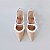 SCARPIN SALTO BLOCO COURO NUDE CLARO BRANCO CONFORTAVEL - Imagem 3