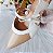 SCARPIN SALTO BLOCO COURO NUDE CLARO BRANCO CONFORTAVEL - Imagem 4