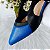 SCARPIN SALTO BAIXO FINO COURO AZUL BIC PRETO CONFORTAVEL - Imagem 5