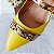 SCARPIN SALTO TACA COURO AMARELO PRATA VELHA CONFORTAVEL - Imagem 4