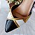 SCARPIN SALTO TACA COURO DOURADO BRANCO PRETO CONFORTAVEL - Imagem 4