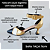 SCARPIN SALTO TACA COURO DOURADO BRANCO PRETO CONFORTAVEL - Imagem 2