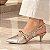 SCARPIN SALTO FINO COURO PRATA VELHA CONFORTAVEL - Imagem 3