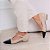 SCARPIN SALTO BLOCO COURO NUDE CLARO CONFORTAVEL - Imagem 5