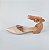 SCARPIN SALTO BLOCO COURO NUDE CLARO MEDIO CONFORTAVEL - Imagem 1