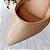SCARPIN SALTO BLOCO COURO NUDE CLARO MEDIO CONFORTAVEL - Imagem 5