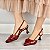 SCARPIN SALTO TACA COURO MARSALA VINHO CONFORTAVEL - Imagem 3