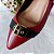 SCARPIN SALTO FINO COURO VINHO PRETO CONFORTAVEL - Imagem 4