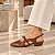 SCARPIN SALTO BLOCO COURO MARROM CONFORTAVEL - Imagem 3
