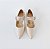 SCARPIN SALTO BLOCO COURO NUDE CLARO CONFORTAVEL - Imagem 3