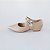SCARPIN SALTO BLOCO COURO NUDE CLARO CONFORTAVEL - Imagem 1