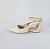SCARPIN SALTO BLOCO COURO OFF WHITE CONFORTAVEL - Imagem 1