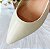SCARPIN SALTO BLOCO COURO OFF WHITE CONFORTAVEL - Imagem 4