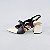 SCARPIN SALTO BLOCO COURO OFF WHITE CAFE CONFORTAVEL - Imagem 1