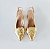 SCARPIN SALTO BLOCO COURO DOURADO CONFORTAVEL - Imagem 5