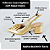 SCARPIN SALTO BLOCO COURO DOURADO CONFORTAVEL - Imagem 2