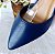 SCARPIN SALTO BLOCO COURO AZUL MARINHO BIC CONFORTAVEL - Imagem 4